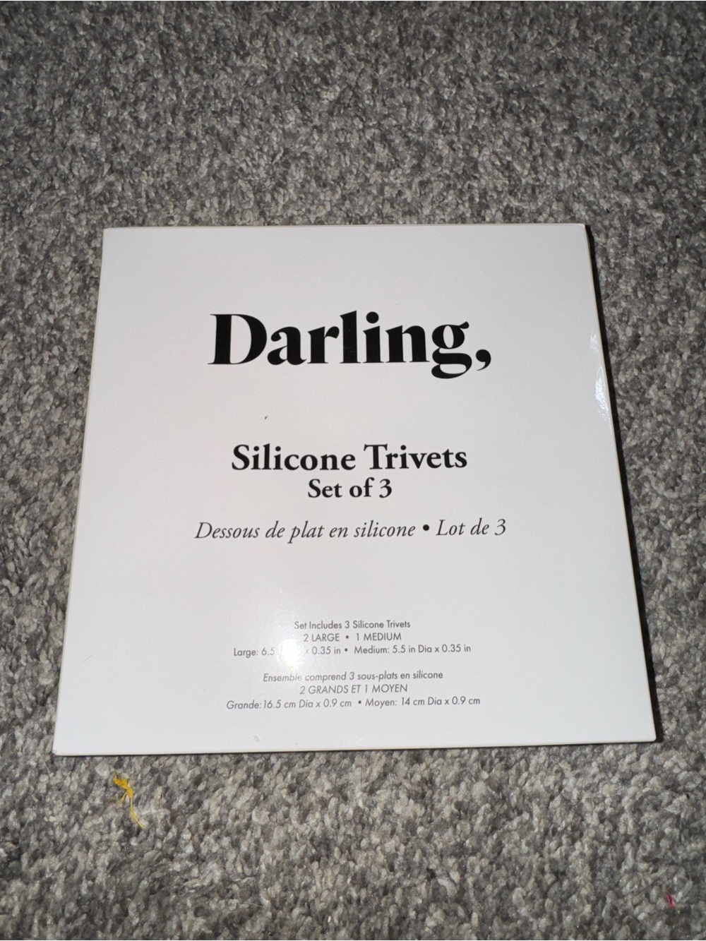 Darling White Printed Packaging with Inspirational Text
